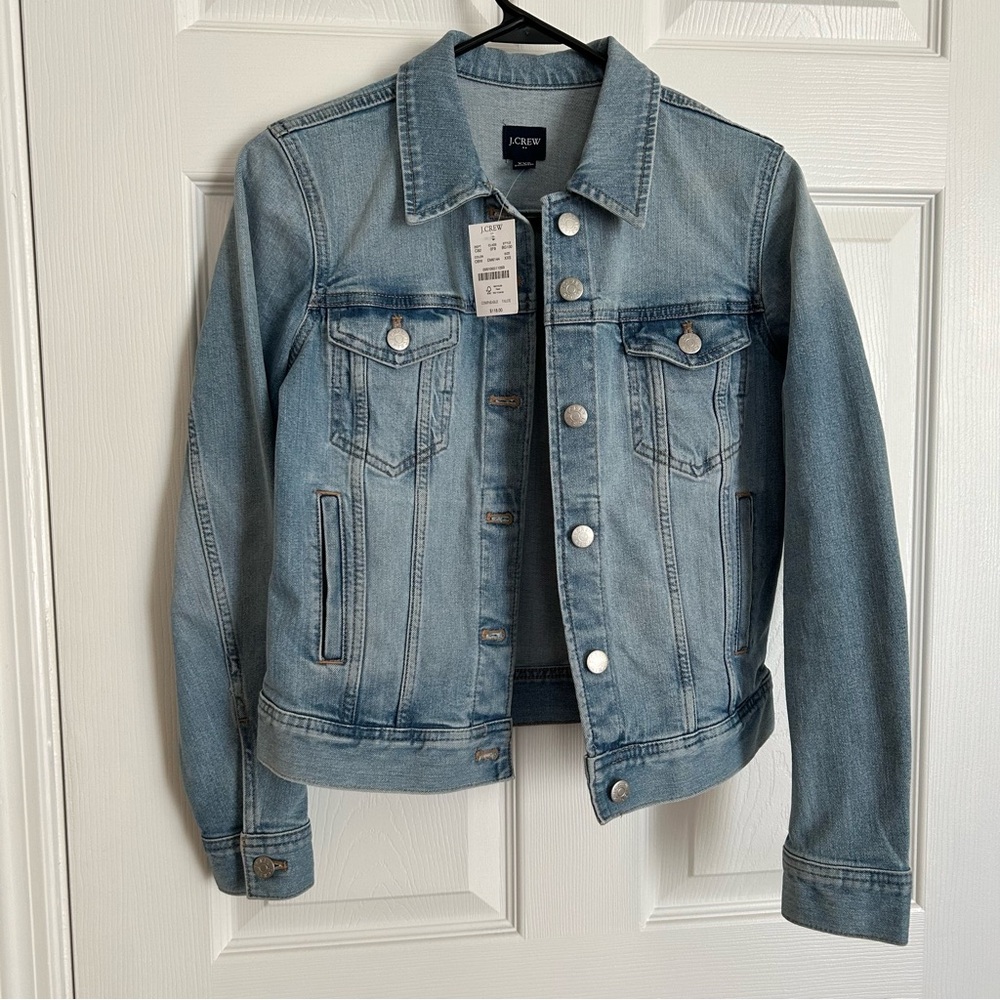 J. Crew Classic Light Blue Denim Jacket XXS NEW WITH TAGS